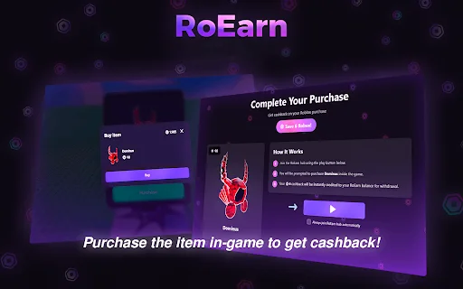 RoEarn: Makakuha ng Robux Cashback sa Bawat Roblox Purchase - Screenshot 5