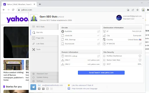 Open SEO Stats: I-download ang Best Chrome Extension para sa SEO - Screenshot 2