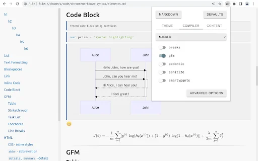 Markdown Viewer: Pinakamahusay na Markdown Reader para sa Chrome - Screenshot 1