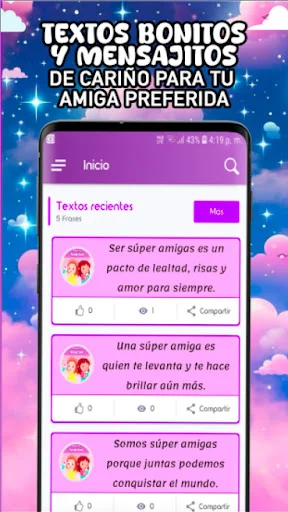 I-download ang Frases de Mejores Amigas – Mga Quote Para sa Bestie - Screenshot 4