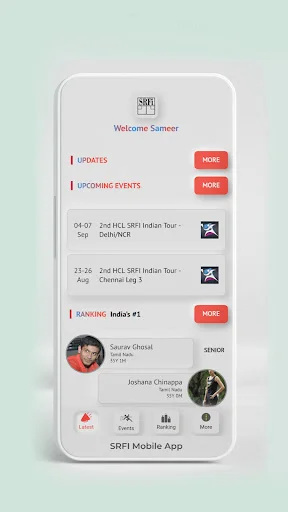 I-download ang SRFI App – Opisyal na Gabay sa Squash sa India - Screenshot 1