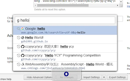 Vimium C – Mabilis na Keyboard Navigation para sa Browser - Screenshot 2